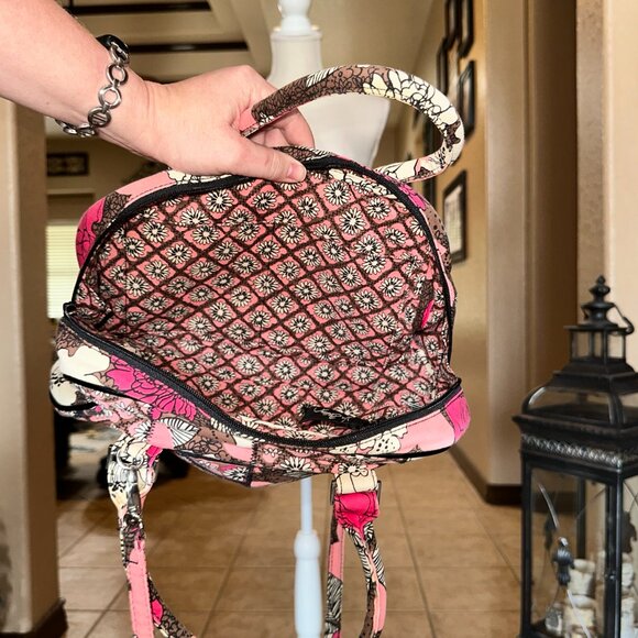 Vera Bradley*Rare*Convertible Satchel*Mocha Rouge - Picture 4 of 7